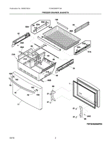 02 - Freezer Drawer, Baskets parts for Frigidaire Refrigerator FGHB2866PFGA from AppliancePartsPros.com