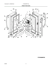 03 - Fresh Food Door parts for Frigidaire Refrigerator FGHB2866PFGA from AppliancePartsPros.com