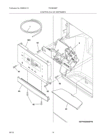 13 - Controls & Ice Dispenser parts for Frigidaire Refrigerator FGHB2866PP1 from AppliancePartsPros.com