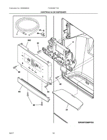 07 - Controls & Ice Dispenser parts for Frigidaire Refrigerator FGHB2867TD0 from AppliancePartsPros.com