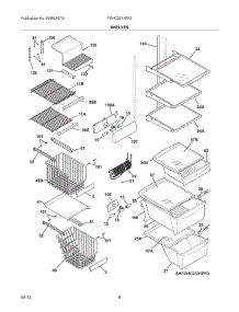 09 - Shelves parts for Frigidaire Refrigerator FGHC2331PF2 from AppliancePartsPros.com