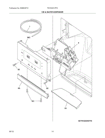 15 - Ice & Water Dispenser parts for Frigidaire Refrigerator FGHC2331PF2 from AppliancePartsPros.com