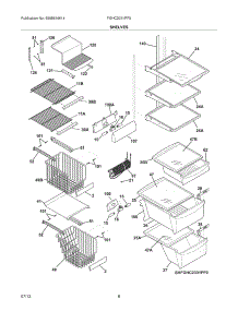 09 - Shelves parts for Frigidaire Refrigerator FGHC2331PF5 from AppliancePartsPros.com