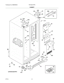 07 - Cabinet parts for Frigidaire Refrigerator FGHC2331PF6 from AppliancePartsPros.com