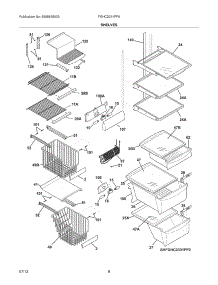 09 - Shelves parts for Frigidaire Refrigerator FGHC2331PF6 from AppliancePartsPros.com