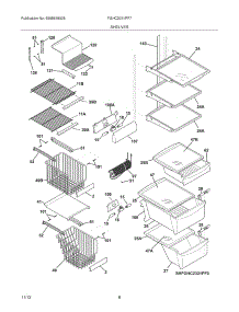 09 - Shelves parts for Frigidaire Refrigerator FGHC2331PF7 from AppliancePartsPros.com