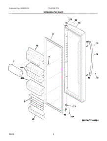 03 - Refrigerator Door parts for Frigidaire Refrigerator FGHC2331PF8 from AppliancePartsPros.com