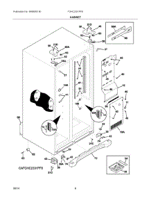 04 - Cabinet parts for Frigidaire Refrigerator FGHC2331PF8 from AppliancePartsPros.com