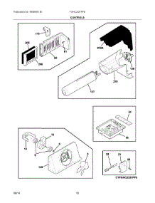 06 - Controls parts for Frigidaire Refrigerator FGHC2331PF8 from AppliancePartsPros.com