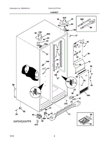04 - Cabinet parts for Frigidaire Refrigerator FGHC2331PFAA from AppliancePartsPros.com