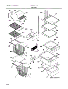 05 - Shelves parts for Frigidaire Refrigerator FGHC2331PFAA from AppliancePartsPros.com