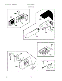 06 - Controls parts for Frigidaire Refrigerator FGHC2331PFAA from AppliancePartsPros.com