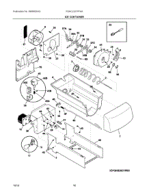 09 - Ice Container parts for Frigidaire Refrigerator FGHC2331PFAA from AppliancePartsPros.com