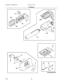 06 - Controls parts for Frigidaire Refrigerator FGHC2331PFCA from AppliancePartsPros.com