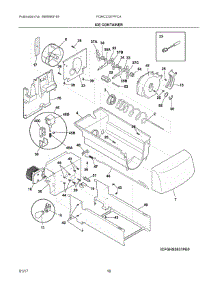 09 - Ice Container parts for Frigidaire Refrigerator FGHC2331PFCA from AppliancePartsPros.com