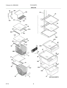 09 - Shelves parts for Frigidaire Refrigerator FGHC2355PF3 from AppliancePartsPros.com