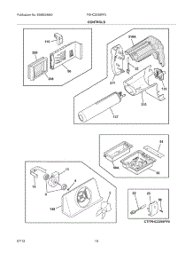 11 - Controls parts for Frigidaire Refrigerator FGHC2355PF3 from AppliancePartsPros.com