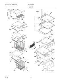 09 - Shelves parts for Frigidaire Refrigerator FGHC2355PF4 from AppliancePartsPros.com