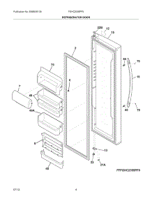 05 - Refrigerator Door parts for Frigidaire Refrigerator FGHC2355PF5 from AppliancePartsPros.com