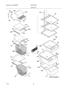 09 - Shelves parts for Frigidaire Refrigerator FGHC2355PF7 from AppliancePartsPros.com