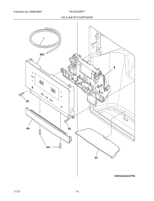 15 - Ice & Water Dispenser parts for Frigidaire Refrigerator FGHC2355PF7 from AppliancePartsPros.com