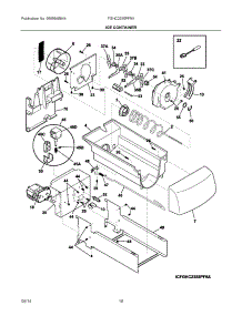 09 - Ice Container parts for Frigidaire Refrigerator FGHC2355PF9A from AppliancePartsPros.com