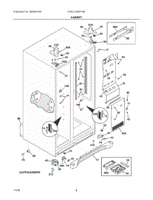 04 - Cabinet parts for Frigidaire Refrigerator FGHC2355PFAB from AppliancePartsPros.com
