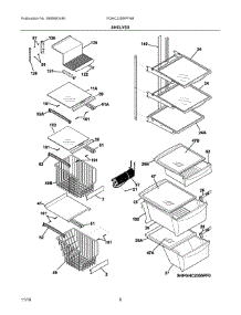 05 - Shelves parts for Frigidaire Refrigerator FGHC2355PFAB from AppliancePartsPros.com