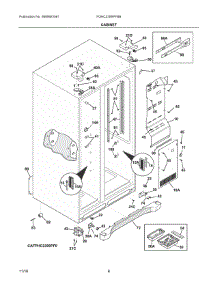 04 - Cabinet parts for Frigidaire Refrigerator FGHC2355PFBB from AppliancePartsPros.com