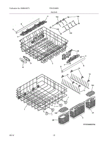 13 - Racks parts for Frigidaire Dishwasher FGHD2465NW2A from AppliancePartsPros.com