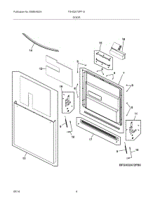 05 - Door parts for Frigidaire Dishwasher FGHD2472PF1A from AppliancePartsPros.com