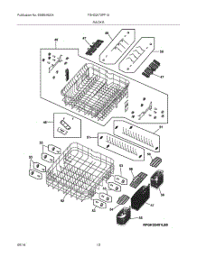 13 - Racks parts for Frigidaire Dishwasher FGHD2472PF1A from AppliancePartsPros.com