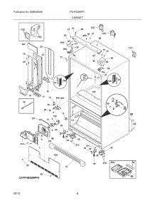07 - Cabinet parts for Frigidaire Refrigerator FGHF2366PF1 from AppliancePartsPros.com