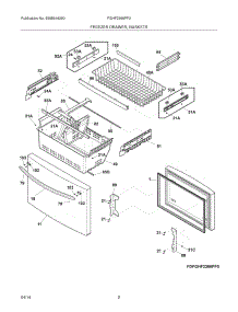 03 - Freezer Drawer, Baskets parts for Frigidaire Refrigerator FGHF2366PF3 from AppliancePartsPros.com