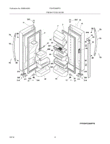 05 - Fresh Food Door parts for Frigidaire Refrigerator FGHF2366PF3 from AppliancePartsPros.com