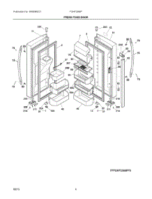 03 - Fresh Food Door parts for Frigidaire Refrigerator FGHF2366PF6A from AppliancePartsPros.com