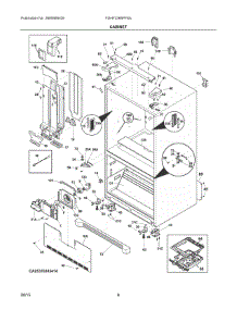 04 - Cabinet parts for Frigidaire Refrigerator FGHF2366PF8A from AppliancePartsPros.com