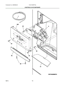 07 - Controls & Ice Dispenser parts for Frigidaire Refrigerator FGHF2366PF8A from AppliancePartsPros.com