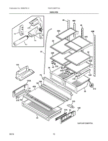 05 - Shelves parts for Frigidaire Refrigerator FGHF2366PFAA from AppliancePartsPros.com