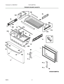02 - Freezer Drawer, Baskets parts for Frigidaire Refrigerator FGHF2366PFBA from AppliancePartsPros.com