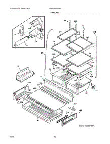 05 - Shelves parts for Frigidaire Refrigerator FGHF2366PFBA from AppliancePartsPros.com