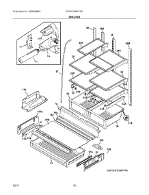 05 - Shelves parts for Frigidaire Refrigerator FGHF2366PFDA from AppliancePartsPros.com