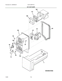 08 - Ice Container parts for Frigidaire Refrigerator FGHF2366PFEA from AppliancePartsPros.com
