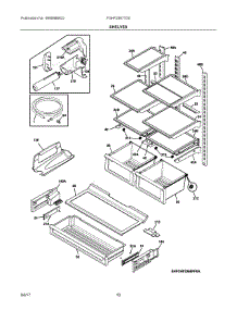 05 - Shelves parts for Frigidaire Refrigerator FGHF2367TD0 from AppliancePartsPros.com