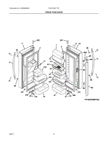 03 - Fresh Food Door parts for Frigidaire Refrigerator FGHF2367TF0 from AppliancePartsPros.com