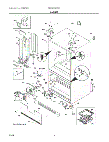 04 - Cabinet parts for Frigidaire Refrigerator FGHG2366PF6A from AppliancePartsPros.com