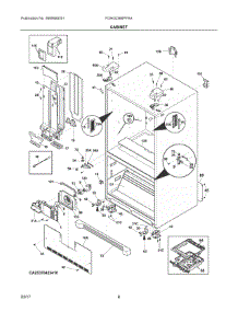 04 - Cabinet parts for Frigidaire Refrigerator FGHG2366PFAA from AppliancePartsPros.com