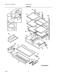 05 - Shelves parts for Frigidaire Refrigerator FGHG2366PFBA from AppliancePartsPros.com