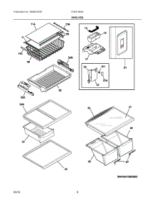 04 - Shelves parts for Frigidaire Refrigerator FGHI1865SF0 from AppliancePartsPros.com