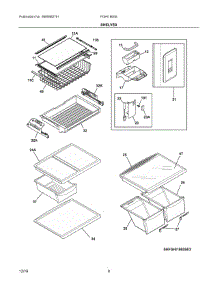 04 - Shelves parts for Frigidaire Refrigerator FGHI1865SF4 from AppliancePartsPros.com